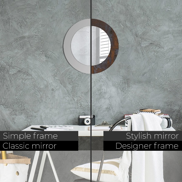 Ornate framed mirror Metallic rustic