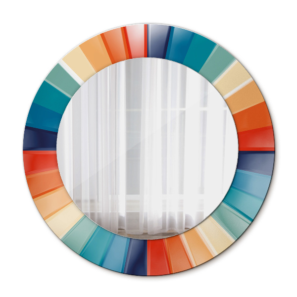 Round printed mirror Radial concentric belts
