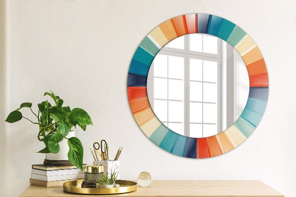 Round printed mirror Radial concentric belts