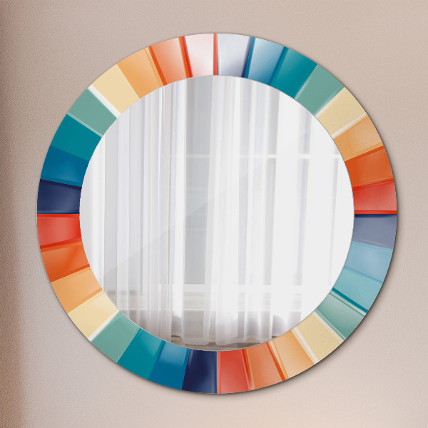 Round printed mirror Radial concentric belts