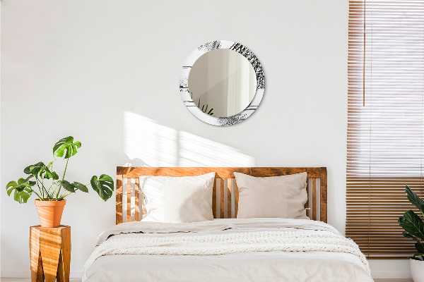 Round printed mirror Graffiti pattern