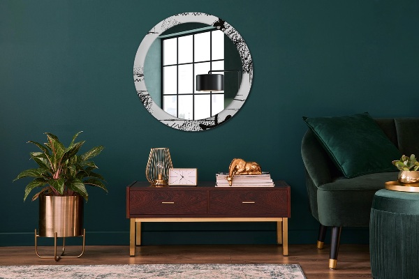 Round printed mirror Graffiti pattern