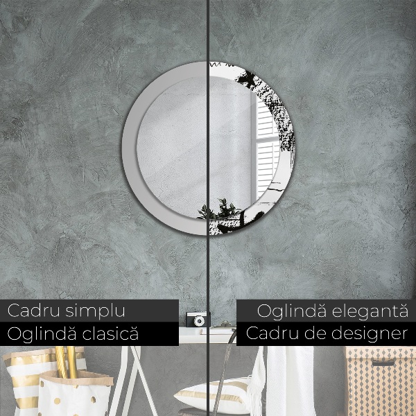 Round printed mirror Graffiti pattern
