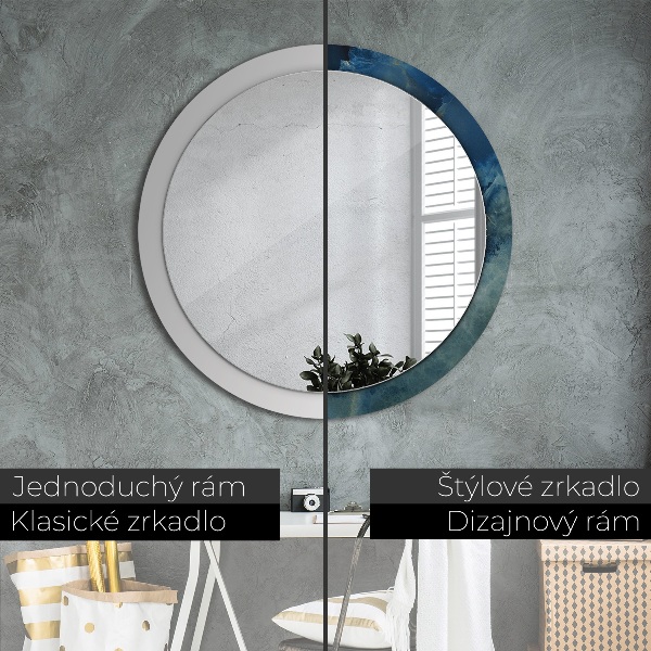 Round wall mirror decor Marble onyx