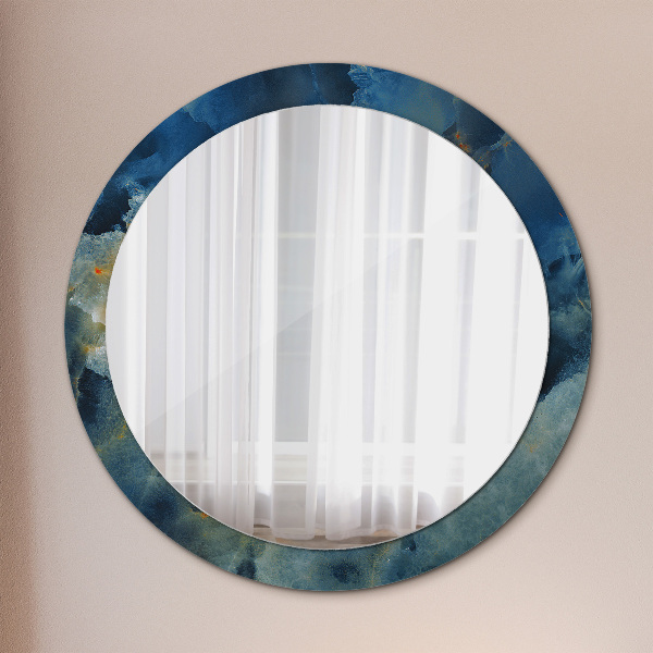 Round wall mirror decor Marble onyx