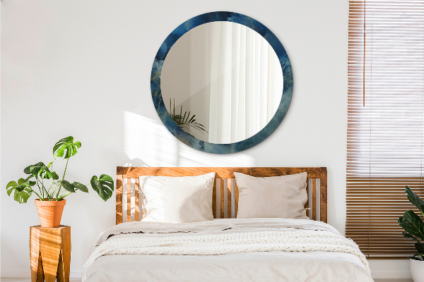 Round wall mirror decor Marble onyx