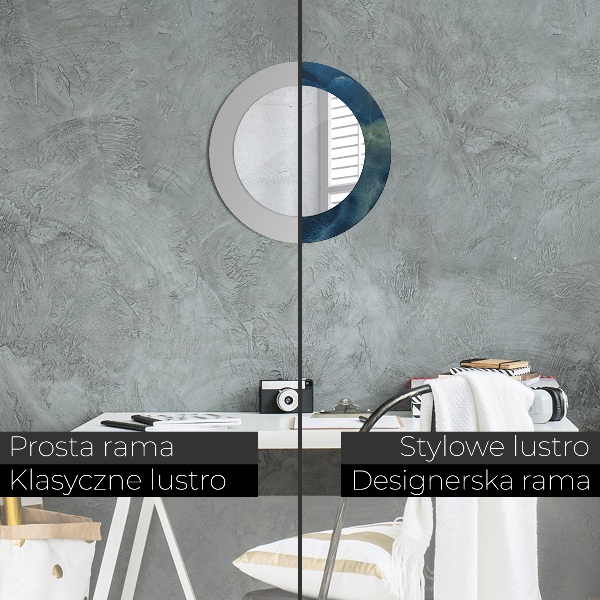 Round wall mirror decor Marble onyx