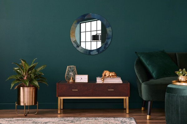 Round wall mirror decor Marble onyx