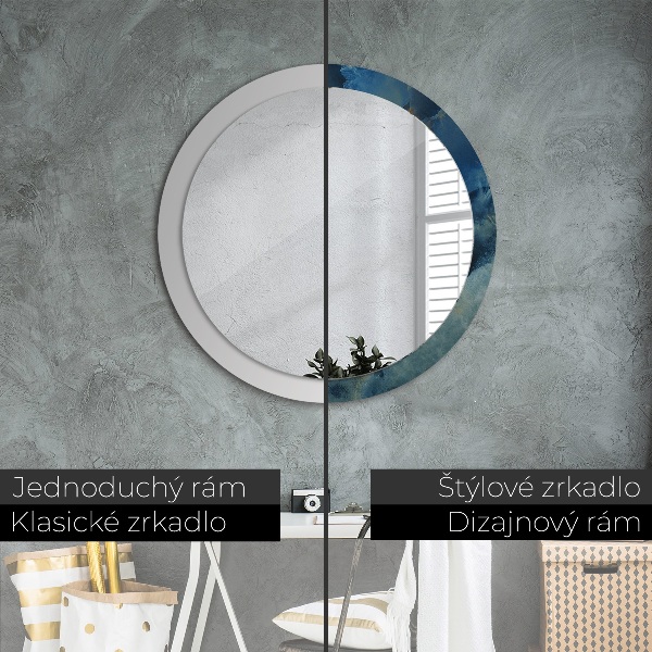 Round wall mirror decor Marble onyx