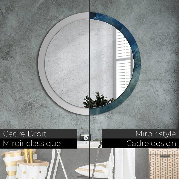 Round wall mirror decor Marble onyx