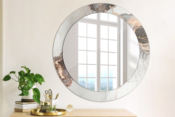 Round wall mirror decor Abstract fluid