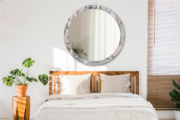 Circle decorative mirror Animal abstraction