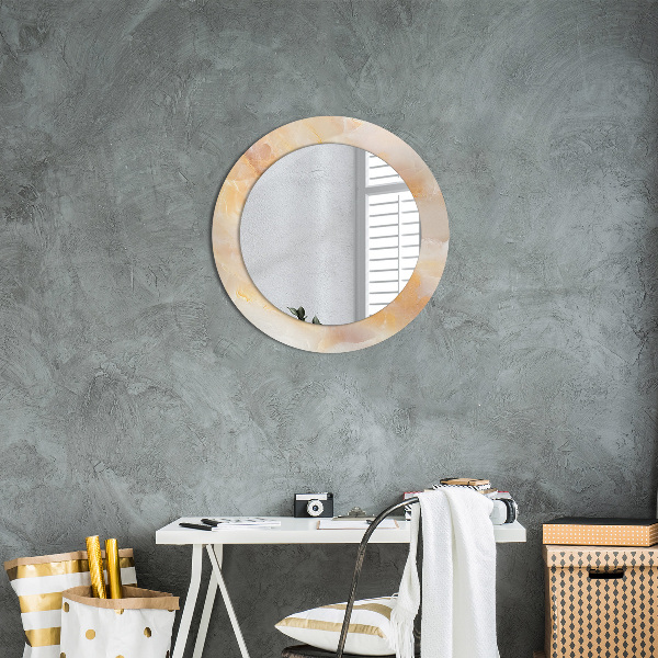 Round wall mirror design Marble onyx