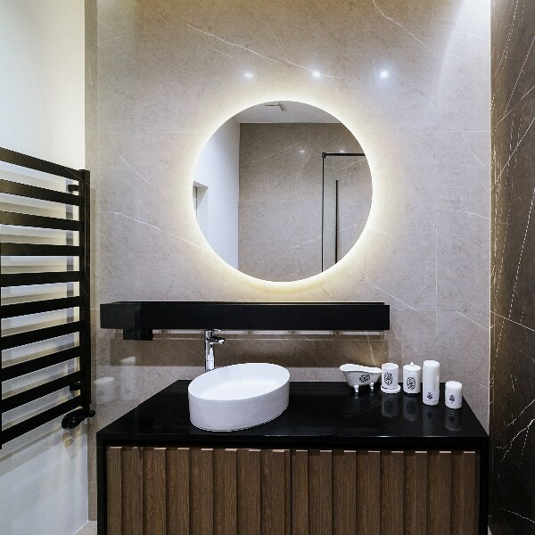 Round mirror with lights 40 cm