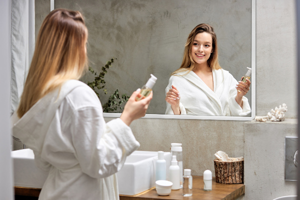 Rectangle mirror for living room white frame 100x70 cm