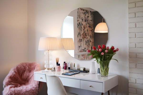 Geometric decorative mirror modern accessory 100x100 cm