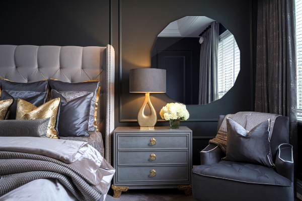 Round geometric mirror original shape 50x50 cm