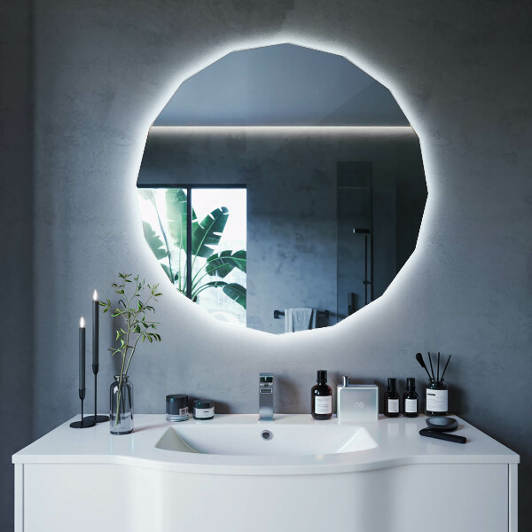 LED Polygonal Mirror 39×39 in