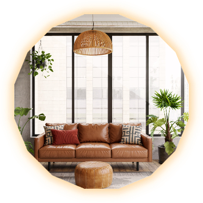 LED Polygonal Mirror 20×20 in