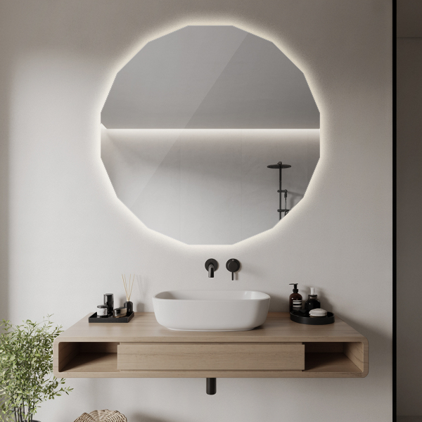 LED Polygonal Mirror 32×32 in