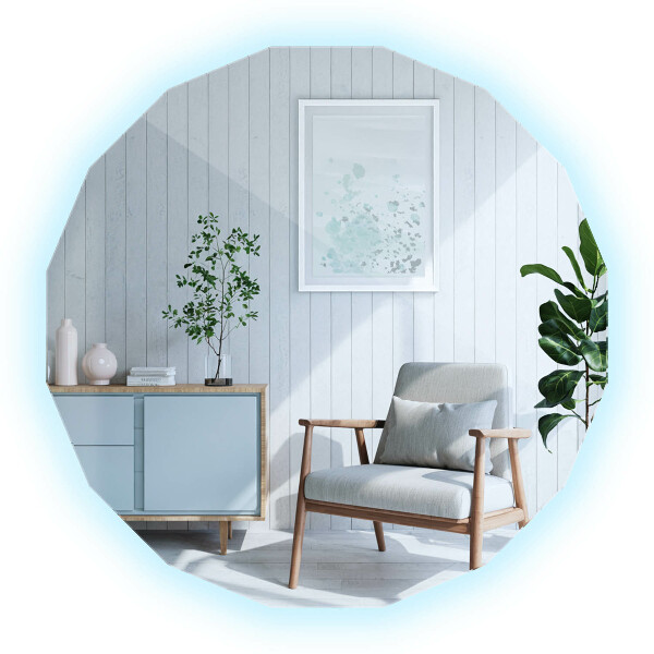 LED Polygonal Mirror 32×32 in