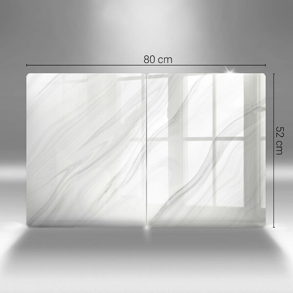 Induction hob cover Delicate marble