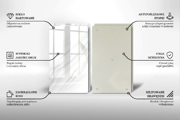 Induction hob cover Delicate marble