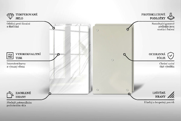 Induction hob cover Delicate marble