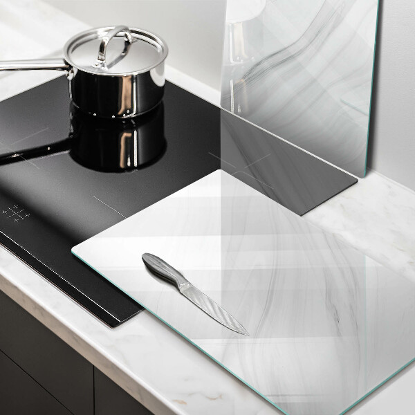 Induction hob cover Delicate marble