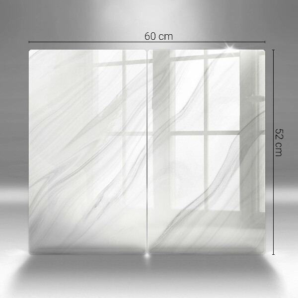 Induction hob cover Delicate marble