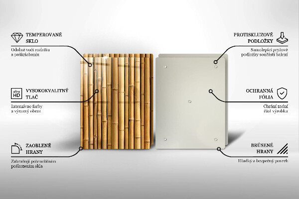 Induction hob cover Nature boho bamboo