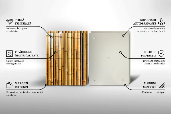 Induction hob cover Nature boho bamboo