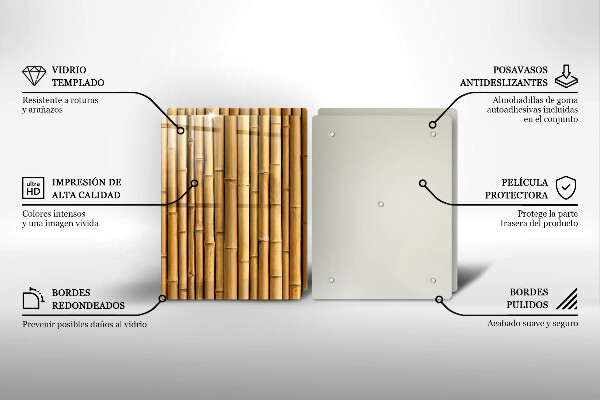 Induction hob cover Nature boho bamboo