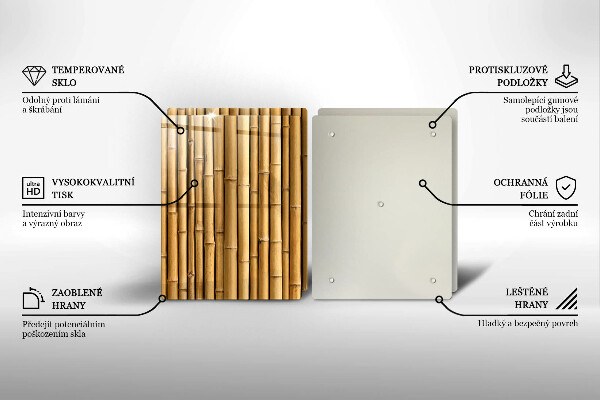 Induction hob cover Nature boho bamboo