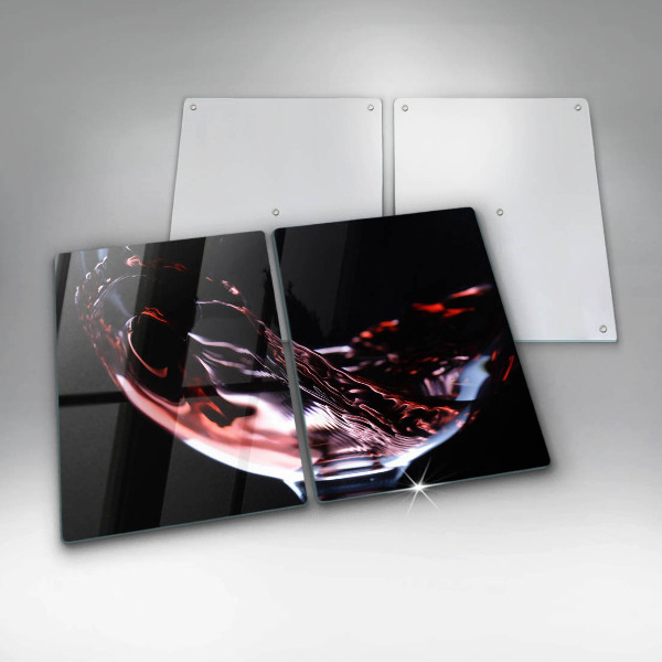 Induction hob cover A glass of red wine