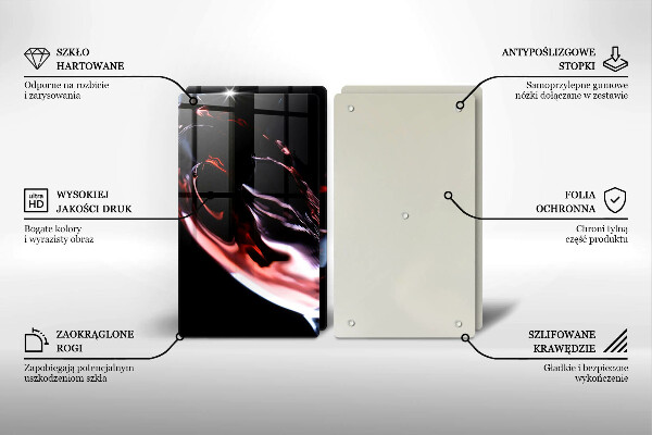 Induction hob cover A glass of red wine