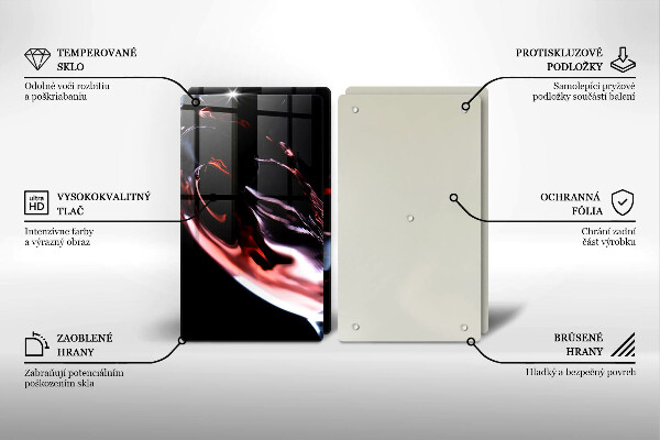 Induction hob cover A glass of red wine