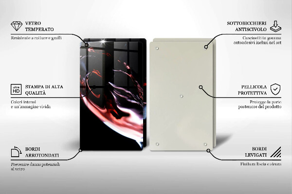 Induction hob cover A glass of red wine