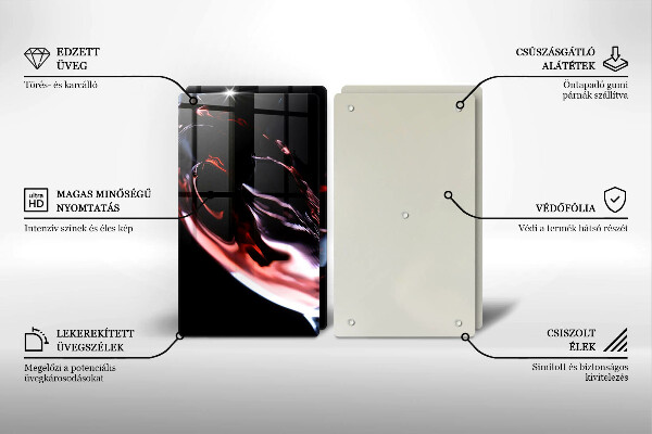 Induction hob cover A glass of red wine