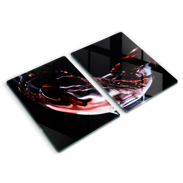 Induction hob cover A glass of red wine