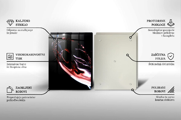 Induction hob cover A glass of red wine