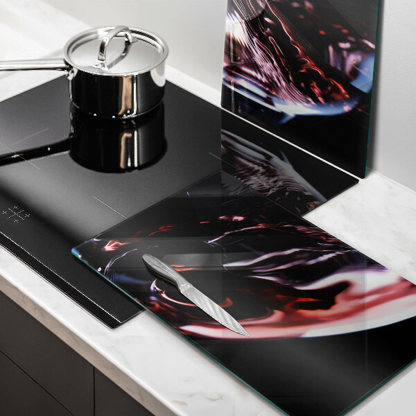 Induction hob cover A glass of red wine