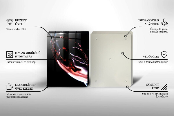 Induction hob cover A glass of red wine