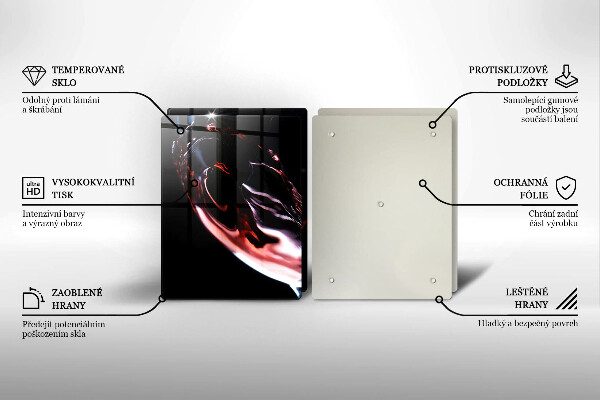 Induction hob cover A glass of red wine