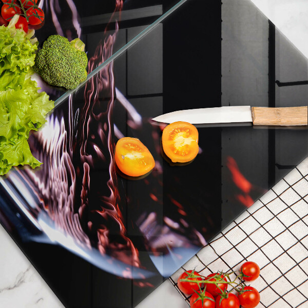 Induction hob cover A glass of red wine