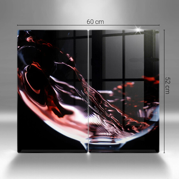 Induction hob cover A glass of red wine