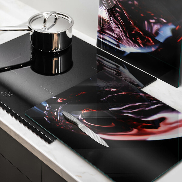Induction hob cover A glass of red wine