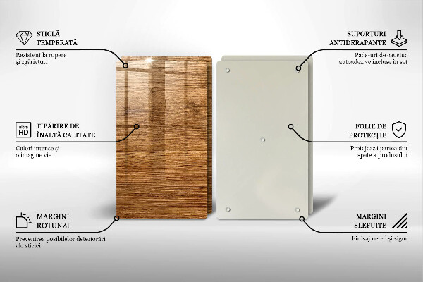 Induction hob cover Wood texture board