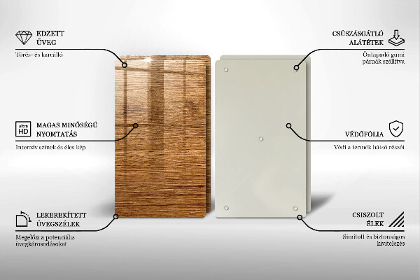 Induction hob cover Wood texture board