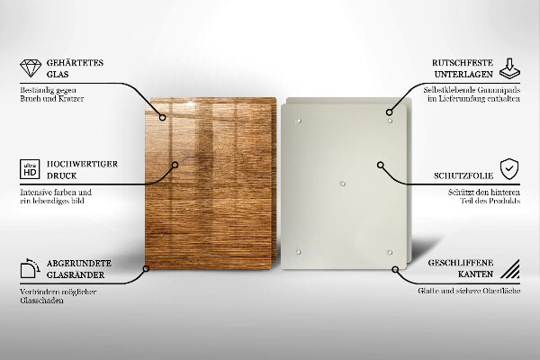 Induction hob cover Wood texture board